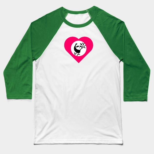 Love The Panda Baseball T-Shirt by Jump.Design